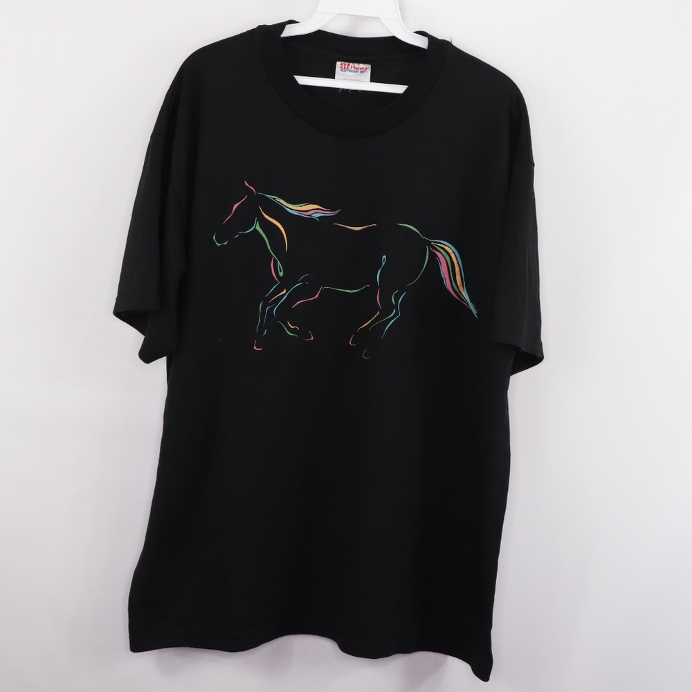 90s Ford Mustang Mens Large Horses Logo Shirt Gem